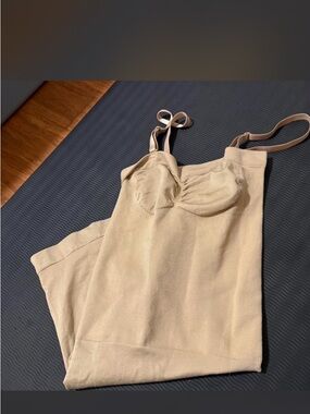 Beige Slip Dress  and Adjustable Straps